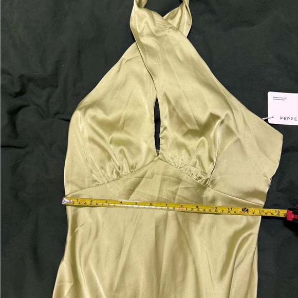 Peppermayo Chartreuse Halter Maxi Dress - Picture 4 of 8